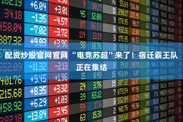 配资炒股官网官网 “电竞苏超”来了!宿迁霸王队正在集结
